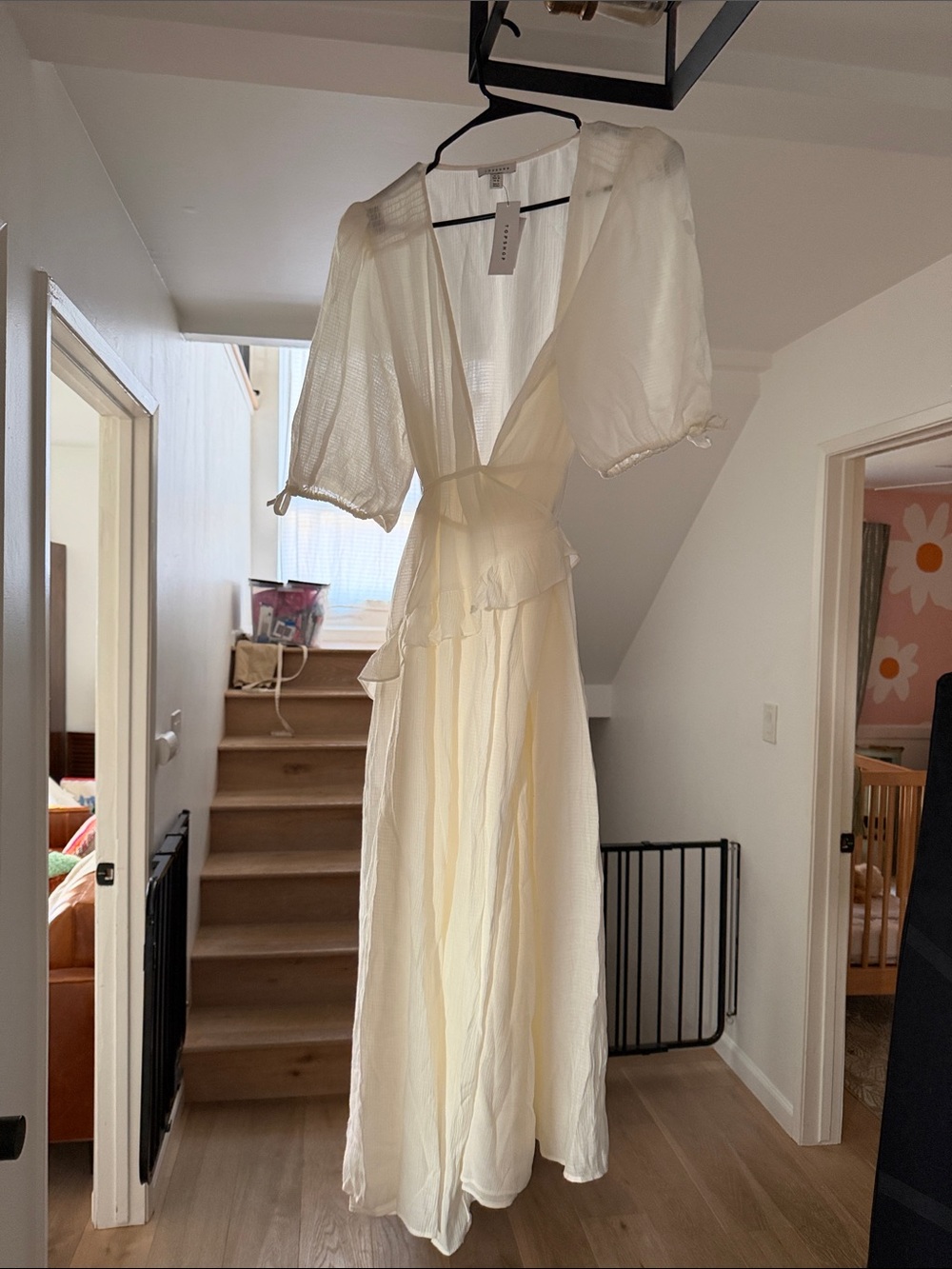 Topshop White Midi Dress
